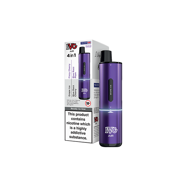 20mg I VG Air 4 in 1 Disposable Rechargeable Pod Vape Kit 2400 Puffs - Image 10