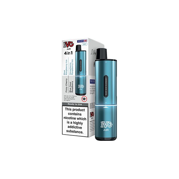 20mg I VG Air 4 in 1 Disposable Rechargeable Pod Vape Kit 2400 Puffs - Image 7