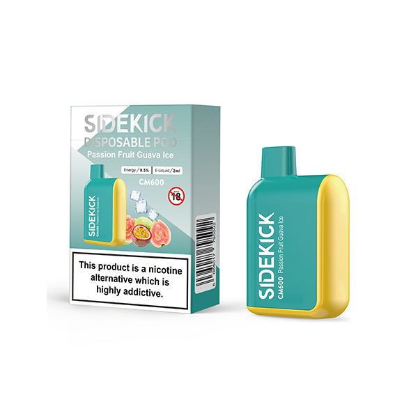 0mg SideKick Energy Caffeine Disposable Vape 600 Puff - Image 14